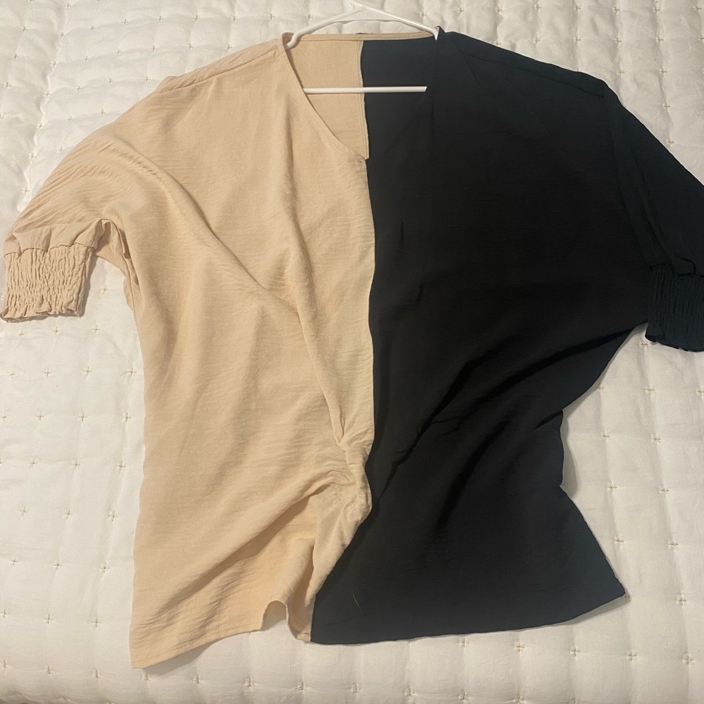 Colorblock split shirt